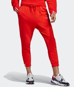 adidas レッド トラックパンツ ジャージ イージーパンツ レディース S スウェットパンツ トレーニングウェア アディダス
