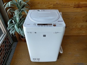 ◎SHARP シャープ　全自動洗濯機　ES-G4E6-KW　4.5kg　2019年製　高濃度洗浄　槽洗浄　ホワイト　単身用　家電