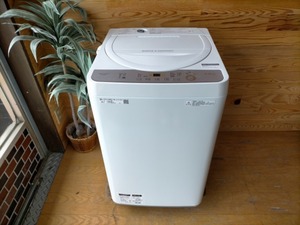 ◎SHARP シャープ 全自動洗濯機 ES-GE5C 5.5kg 高濃度洗浄 シワ抑えコース ほぐし運転 家電