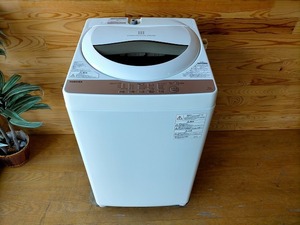 ◎TOSHIBA 東芝 全自動洗濯機 AW-5G6 5.0kg 2019年製　ホワイト 浸透パワフル洗浄 部屋干しモード 家電
