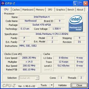 INTEL Pentium4 2.80 GHz (Northwood) Socket478 * used normal goods * (1)