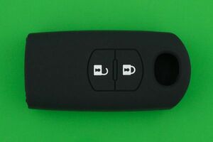  Mazda умный ключ ( "умный" ключ )*2 кнопка для силикон покрытие кейс * чёрный цвет ( черный ) * Demio *CX5 и т.п. 