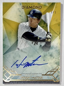 【1/1枚限定】松井秀喜直書きサイン 2020 Topps Diamond Icons Gold Signatures Auto