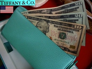 [ capital . clothes manufacture Sugimoto shop ]>TIFFANYzipwallet> world name goods >19x10cm> card inserting =4+4> world seat .. blue > car fs gold leather 