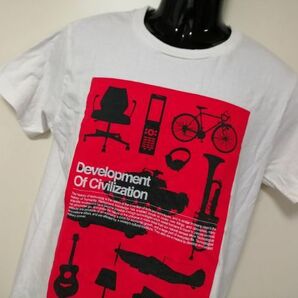 kkaa1702 ■ Design Tshirts Store graniph ■ Development Of Civilization グラニフ Tシャツ カットソー トップス 半袖 コットン 白 Sの画像2