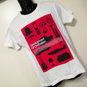 kkaa1702 ■ Design Tshirts Store graniph ■ Development Of Civilization グラニフ Tシャツ カットソー トップス 半袖 コットン 白 Sの画像1