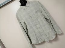 kkaa1720 ■ a.v.v HOMME ■ シャツ トップス 長袖 ボタンダウン コットン グリーン 緑 XXL 大きいサイズ_画像1