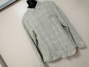 kkaa1720 # a.v.v HOMME # shirt tops long sleeve button down cotton green green XXL large size 