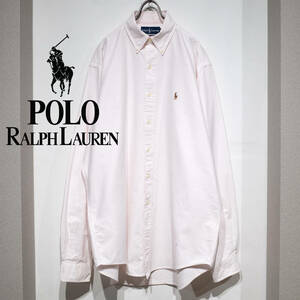 XL相当 / 90年代 POLO RALPH LAUREN ポロ ラルフローレン YARMOUTH オックスフォード ボタンダウン ピンク アイビー トラッド ゆるダボ