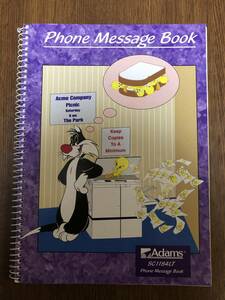 ルーニー・テューンズ phone message Book 複写式 電話連絡帳 電話連絡ノート 伝言メモ Adams LOONEY TUNES