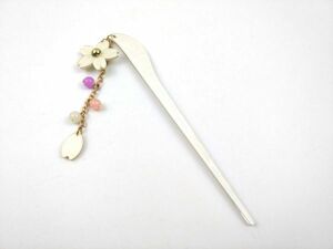  1 pcs pair ornamental hairpin swaying Sakura flower wedding coming-of-age ceremony Japanese clothes hair ornament . white DM flight correspondence 