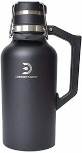 DRINK TANKSglaula- flask Growler 64oz 1.9L vacuum insulation color / Obsidian USED craft beer total . sale drink tanker s