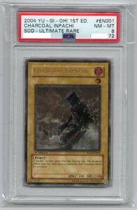 大木炭１８インパチ/Charcoal Inpachi1st Edition 英語版　PSA8 遊戯王 2004　SOD-JP001　海外限定レリーフ