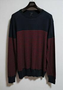 SALE！送料無料！【新品】サイズ:XL ジェイクルー J.CREW Lightweight Crewneck Primo Cotton Sweater NAVY/RED 3