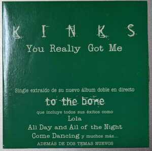 The Kinks-You Really Got Me* west promo * on Lee paper jacket CD single 