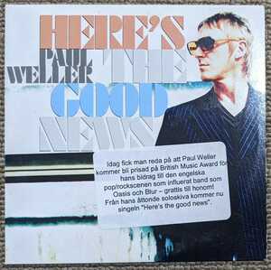 Paul Weller-Here's The Good News★EUプロモ・オンリー紙ジャケCDシングル/The Jam/Mods