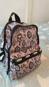 レスポートサック LESPORTSAC リュックサック ～ピンク＆ブラック　パリ　薔薇　エッフェル党