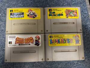 SFC スーパーマリオワールド マリオコレクション マリオカート RPG メンテ済み4本セット即決