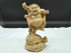 七福神　布袋　置物　高さ18.5ｃｍ　縁起物　インテリア　オブジェ (21_924_8)