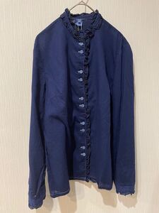 【ヴィンテージ】襟フリルブラウス
