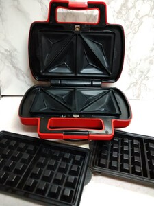 ビタントニオ ホットサンドベーカー 取説有 Vitantonio ホットサンドプレート&ワッフルプレート