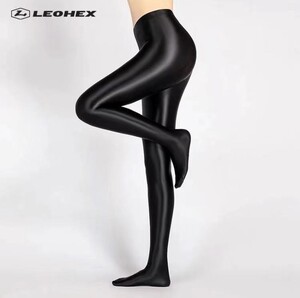 LEOHEX 純正品 ストッキング セクシー 光沢 美脚 ブラック ボディスーツ 高品質 コスチューム コスプレ 体操