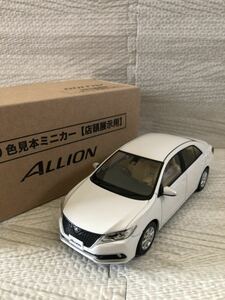 1/30 トヨタ 新型アリオン ALLION 後期 非売品 カラーサンプル ミニカー ホワイトパールクリスタルシャイン