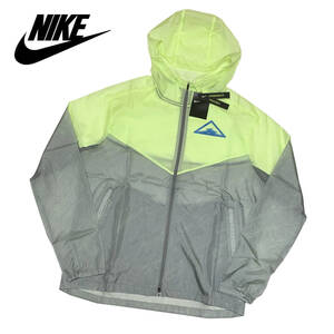 新品 Mサイズ ナイキ トレイル ウィンドランナー ランニング ジャケット NIKE TRAIL ウインドブレーカー イエロー パッカブル CQ7962-073