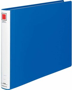 【未使用品】コクヨ ファイル パイプ式ファイル エコツインR(両開き) A3 2穴 300枚収容 青 フ-RT633B