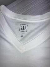 ★大きいサイズ　半袖Ｔシャツ　Ｖネック　天竺　ＸＬ　白　ＧＡＰ★未使用格安！　_画像2