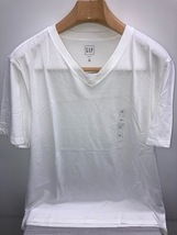 ★大きいサイズ　半袖Ｔシャツ　Ｖネック　天竺　ＸＬ　白　ＧＡＰ★未使用格安！　_画像4