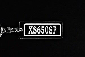 AA-164 送料無料 XS650SP バージョン1 クリア銀2重リングオリジナル キーホルダー カスタム YAMAHA ヤマハ XS650SP