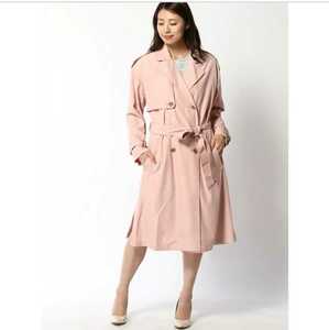  unused Nano Universe terrorism long trench coat pink beige S size 36 nano base nano universe all goods free shipping lining less 