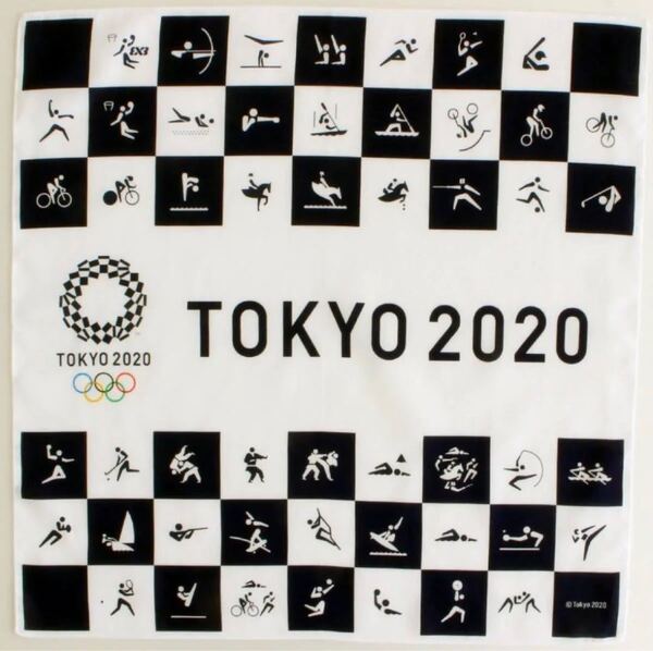 【新品】東京オリンピック公式商品 ピクトグラム プリントハンカチーフ