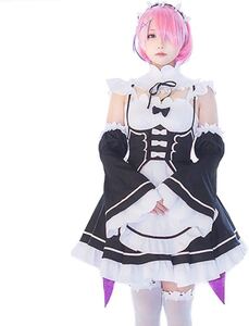 ウィッグ付きRe:ゼロから始める異世界生活 リゼロ メイド服 ラム コスプレ