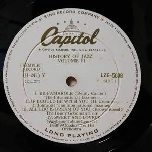 【10''】PROMO - The International Jazzmen / Big Sid Catlett's Band / Al Casey And His Sextet - The History Of Jazz Vol. 3 - *14