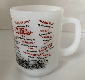 ファイヤー キング・Fire-King “ トラック無線・C.B.’ER REDBLACK ” 9oz.Mug マグ