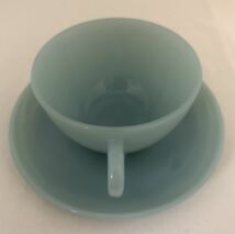 ファイヤー キング・Fire-King “ ターコイズ ブルー・TURQUOISE BLUE “ カップ＆ソーサー・Cup & Saucer ①_画像5