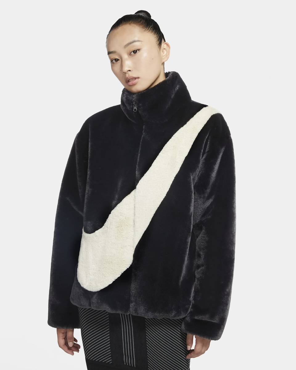 新品 定価27500円 Lサイズ ナイキ NIKE BIG SWOOSHU LONG FUR JACKET