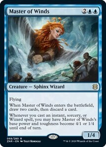 風の達人/Master of Winds [ZNR] ゼンディカーの夜明け MTG 英語 068 H1