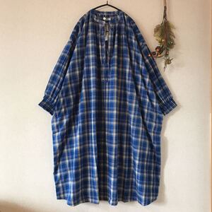 ニコアンド niko and... BIGシルエット チェック柄 ワンピース