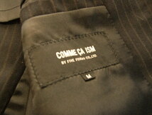 コムサイズム　かっこいいジャケット　ブラック系　ストライプ　サイズM_画像8