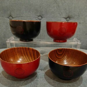木製お椀4個セット