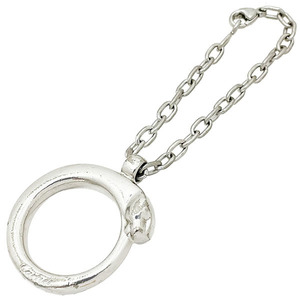 カルティエ キーホルダー パンテール チャーム シルバー金具 Cartier パンサー ヒョウモチーフ キーリング キーチェーン バッグ (9554)