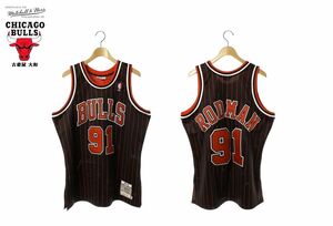 Продажа Mitchell &amp; NBA Chicago Brews Golden Jordan Pipipen Recound King #91 Деннис Родман Джерси униформа L