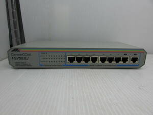 【YNW0284】★Allied Telesis CentreCOM FS708XJ 10/100 LAN 8Port Hub 8ポートハブ t通電チェックのみ、動作未チェック品★JUNK