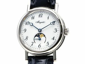 [3年保証] ブレゲ レディース クラシック 9087BB/29/964 K18WG ムーンフェイズ スモールセコンド 白文字盤 自動巻き 腕時計 中古 送料無料 ブランド腕時計,は行,ブレゲ