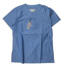 新品 SLOWBE スローブ S/S SLEEP SHIRTS スリーピングシャツ TS-16S-1003 2 ブルー 半袖 プルオーバー ベースボールシャツ パジャマ g3056_画像1