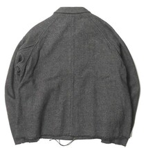 新品 bukht ブフト 日本製 COTTON WOOL TWEED DROP COLLAR BLOUSON ツイードドロップカラーブルゾン B-MB95503 2(M) グレー ☆☆g2063_画像2