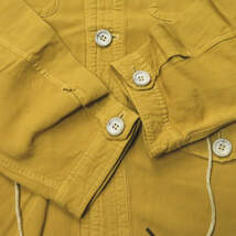 新品 bukht ブフト 日本製 SAFARI JACKET サファリジャケット B-M91405 3(L) MUSTARD ノーカラー ミリタリー ワーク アウター ☆☆g2066_画像7